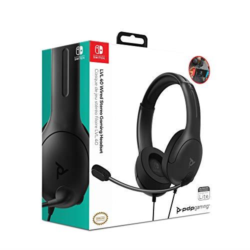 AREA Cuffie PDP LVL40 a padiglione stereo headset per Nintendo Switch nero